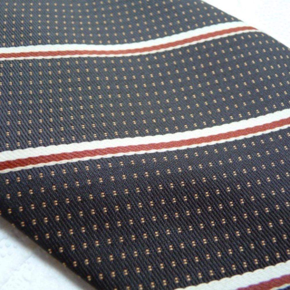 PAR EXCELLENCE Necktie Vintage Mens Tie Stripe Brown Necktie